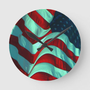 Reloj Redondo Mediano Bandera estadounidense