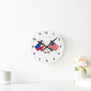 Reloj Redondo Mediano Bandera estadounidense filipina Patrimonio filipin