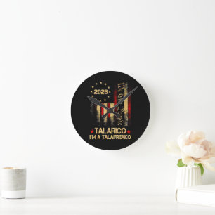 Reloj Redondo Mediano Bandera estadounidense vintage partidario político