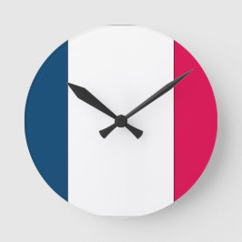 Reloj Redondo Mediano Bandera Francesa