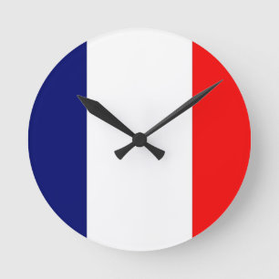 Reloj Redondo Mediano Bandera francesa