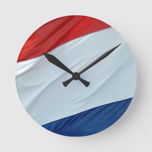 Reloj Redondo Mediano Bandera holandesa (Anverso)