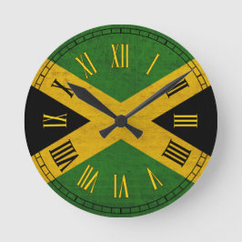 Reloj Redondo Mediano Bandera jamaicana