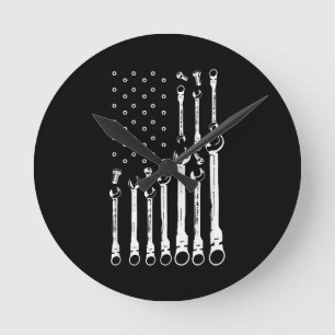 Reloj Redondo Mediano Bandera Mecánica Mecánica Americana Bandera Patrió