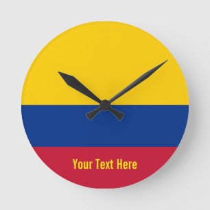 Reloj Redondo Mediano Bandera nacional de Colombia