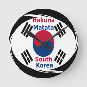 Reloj Redondo Mediano Bandera nacional de Corea del Sur: Orgullo Taegeuk