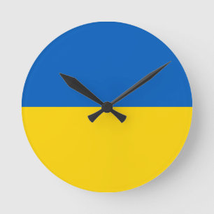 Reloj Redondo Mediano Bandera Nacional de Ucrania