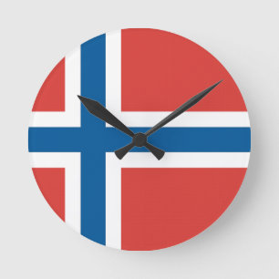 Reloj Redondo Mediano Bandera noruega