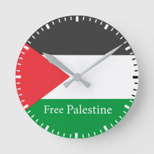 Reloj Redondo Mediano Bandera palestina Ronda libre de Palestina C Pocke