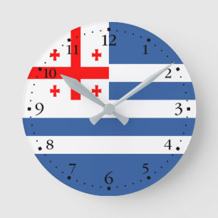 Reloj Redondo Mediano Bandera patriótica de Adjara