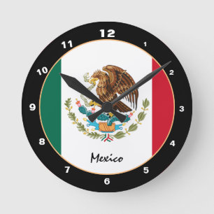 Reloj Redondo Mediano Bandera Patriótica Mexicana, Casa de México / dise