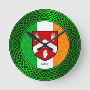 Reloj Redondo Mediano Bandera Shamrock de Irlanda - Byrne