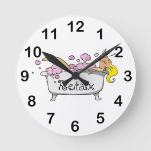 Reloj Redondo Mediano baño del chica
