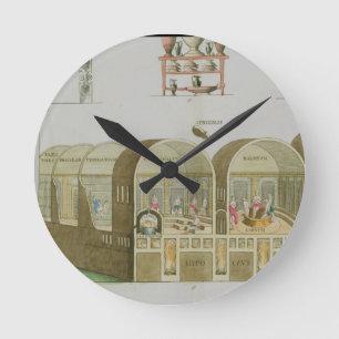 Reloj Redondo Mediano Baños romanos, placa 'de la historia de la nació