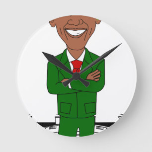 Reloj Redondo Mediano barack obama santa claus