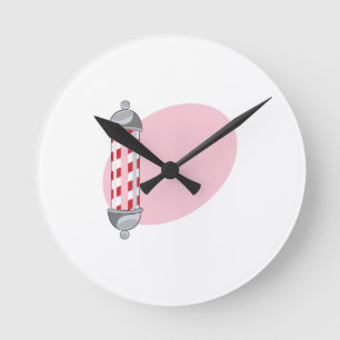 Reloj Redondo Mediano Barber Pole