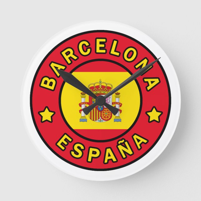 Reloj Redondo Mediano Barcelona España (Anverso)