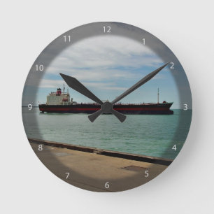 Reloj Redondo Mediano Barco de navegación marítima