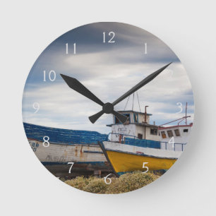 Reloj Redondo Mediano  Barcos de pesca