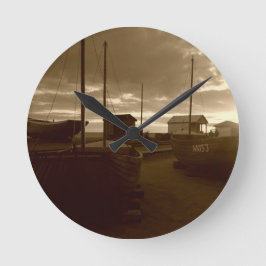 Reloj Redondo Mediano Barcos de Pesca de Brighton