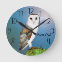 Barn Owl Bird Watercolor Painting Watch