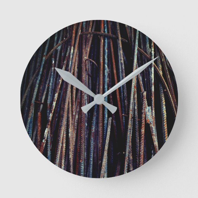 Reloj Redondo Mediano Barras Guay Rusty muy únicas (Anverso)