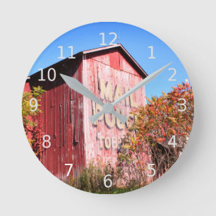 Reloj Redondo Mediano Barrera roja rusa