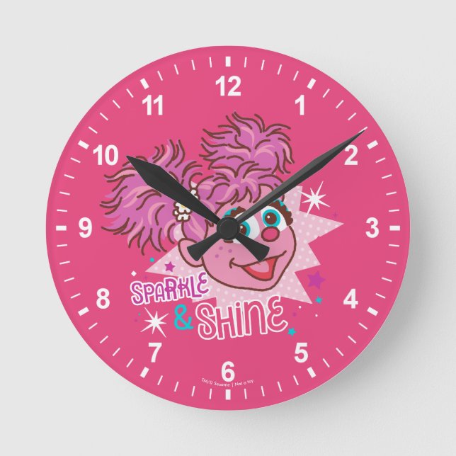 Reloj Redondo Mediano Barrio Sésamo | Abby Cadabby - Sparkle & Shine (Anverso)