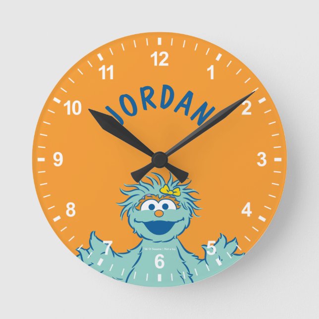 Reloj Redondo Mediano Barrio Sésamo | Rosita personalizada (Anverso)