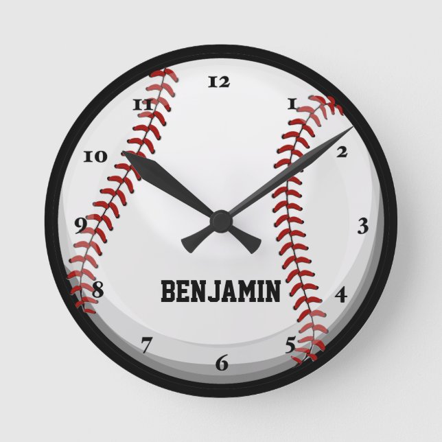Reloj Redondo Mediano Baseball Fan (Anverso)