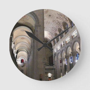 Reloj Redondo Mediano Basílica de Santa Ana de Beaupre, Quebec, Canadá