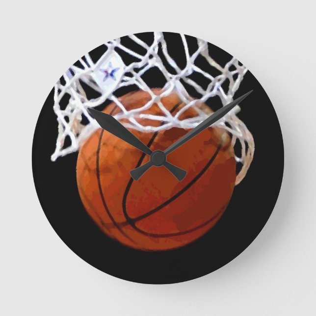 Reloj Redondo Mediano Basketball Wall Clock (Anverso)