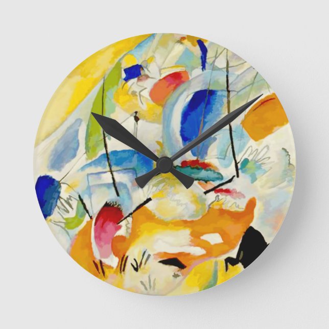 Reloj Redondo Mediano Batalla naval 1913 de PixDezines Kandinsky (Anverso)