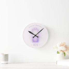 Reloj Redondo Mediano Batería social neurodivergente Autismo TDAH AuDHD