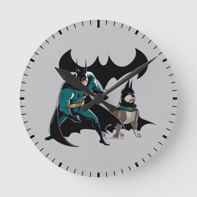 Reloj Redondo Mediano Batman & Ace (Anverso)