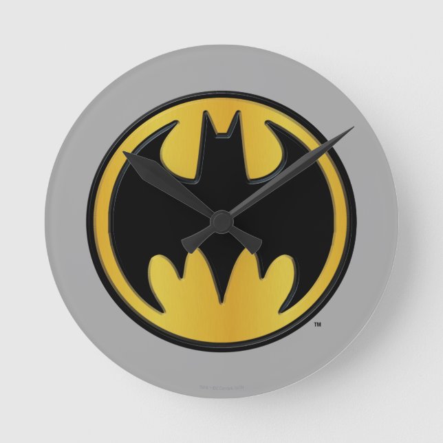 Reloj Redondo Mediano Batman Symbol | Classic Round Logo (Anverso)