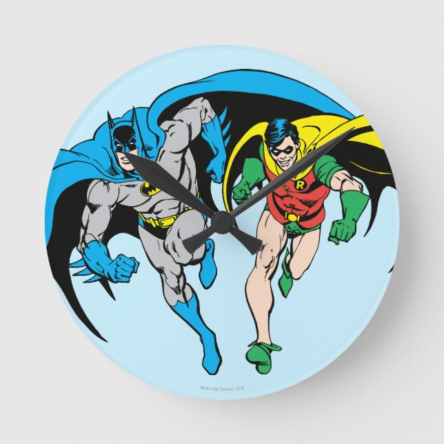 Reloj Redondo Mediano Batman y Robin (Anverso)
