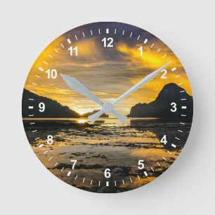 Reloj Redondo Mediano Bay Of El Nido Sunset