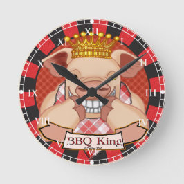 Reloj Redondo Mediano BBQ King Pig Clock