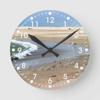 Reloj Redondo Mediano Beach Birds