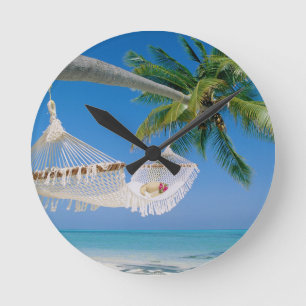 Reloj Redondo Mediano Beach Paradise Vacation Hammock