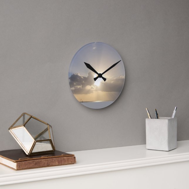 RELOJ REDONDO MEDIANO BEACH SUN (Oficina)