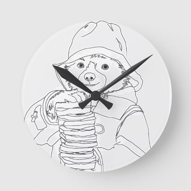Reloj Redondo Mediano Bear with Sandwiches (Anverso)