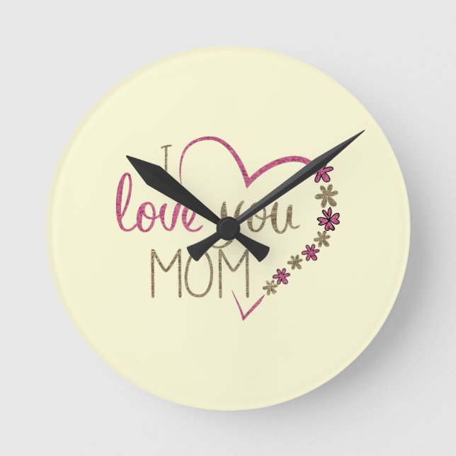 Reloj Redondo Mediano Beatiful Mother's Day (Anverso)