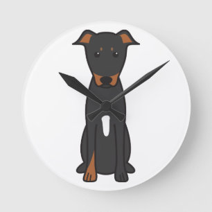 Reloj Redondo Mediano Beauceron Dog Cartoon