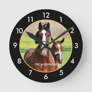 Reloj Redondo Mediano Beautiful horses