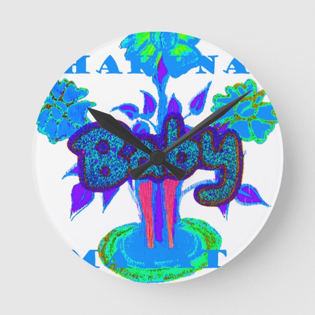 Reloj Redondo Mediano Bebé Hakuna Matata gifts.png del brillo (Anverso)