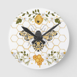 Reloj Redondo Mediano Bee Wall Clock