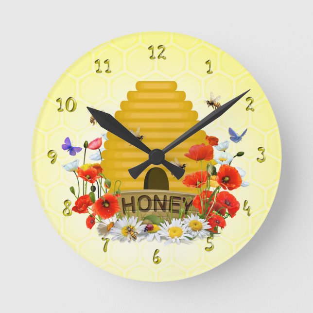 Reloj Redondo Mediano Beehive Beekeepers (Anverso)