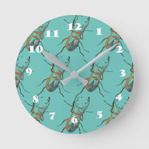 Reloj Redondo Mediano Beetles Bugs